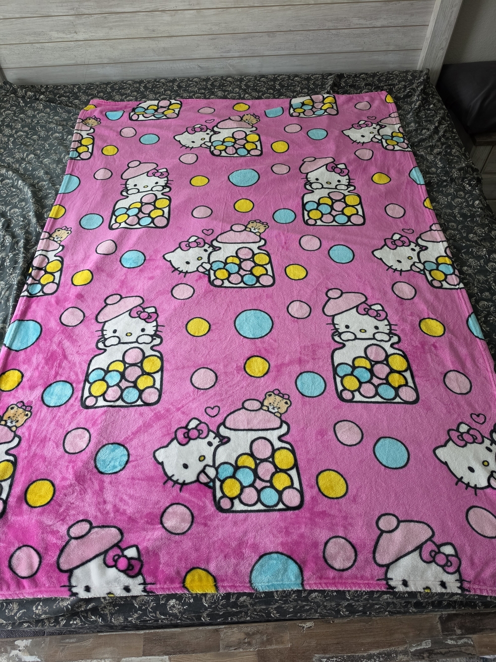 Hello Kitty Bright Pink Plush with Polka Dot Motif